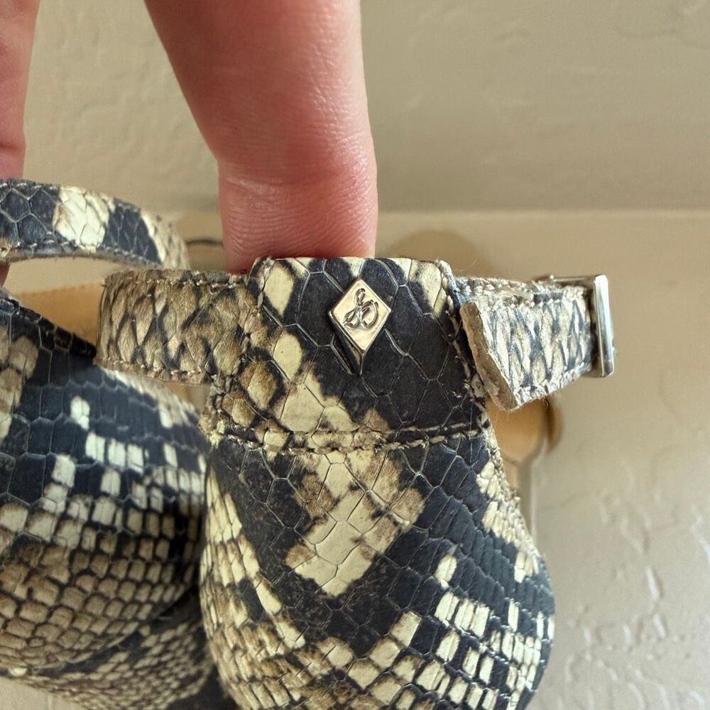 Sam Edelman Yaro Block Heel Snake Print - Picture 6 of 8